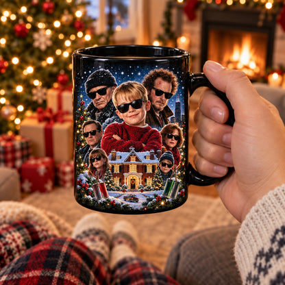 Home Alone Christmas Coffee Mug – Kevin McCallister & Wet Bandits Sunglasses Ceramic Cup