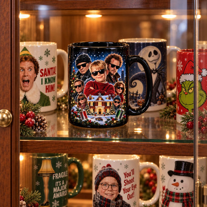 Home Alone Christmas Coffee Mug – Kevin McCallister & Wet Bandits Sunglasses Ceramic Cup