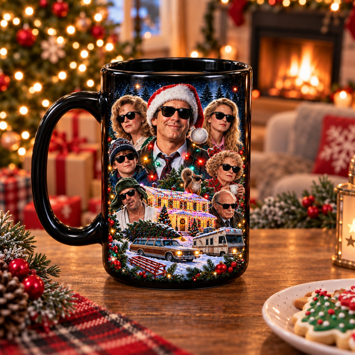 National Lampoon's Christmas Vacation Coffee Mug – Clark Griswold & Family Sunglasses Ceramic Cup