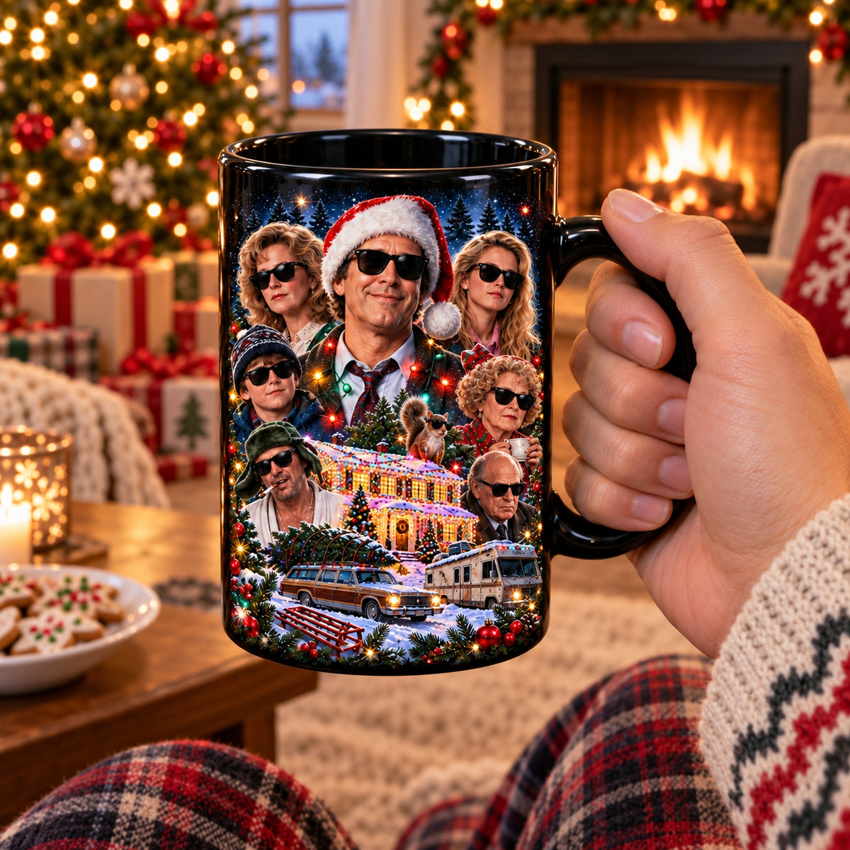 National Lampoon's Christmas Vacation Coffee Mug – Clark Griswold & Family Sunglasses Ceramic Cup