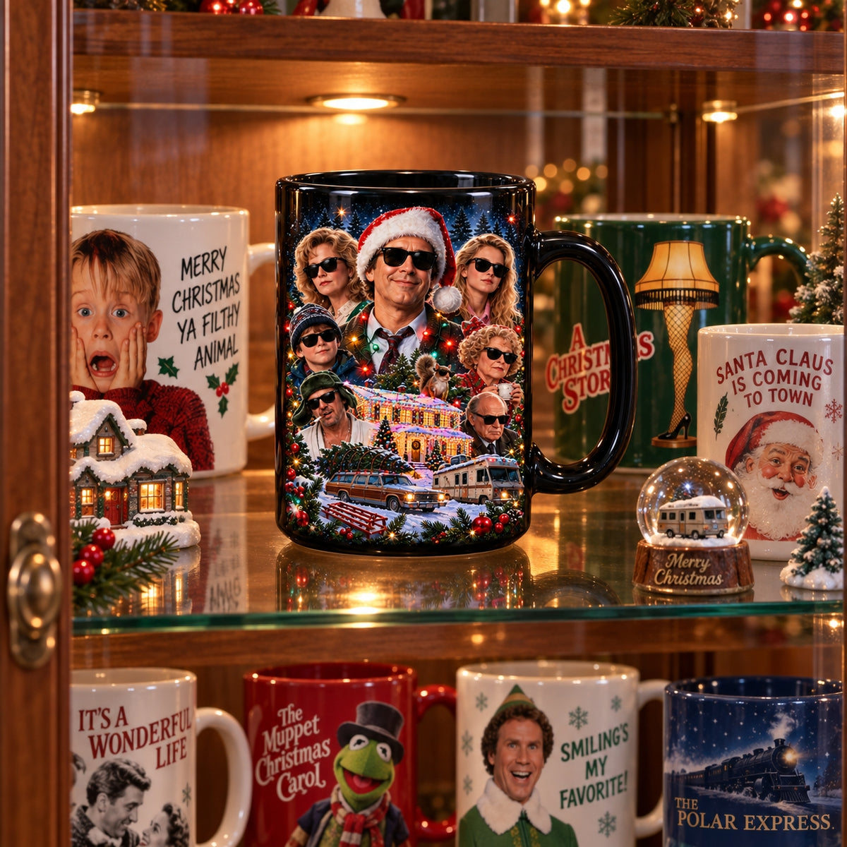 National Lampoon's Christmas Vacation Coffee Mug – Clark Griswold & Family Sunglasses Ceramic Cup