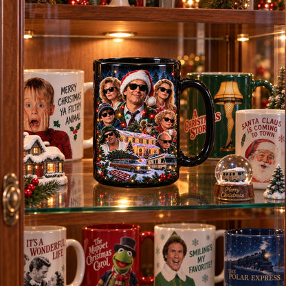 National Lampoon's Christmas Vacation Coffee Mug – Clark Griswold & Family Sunglasses Ceramic Cup