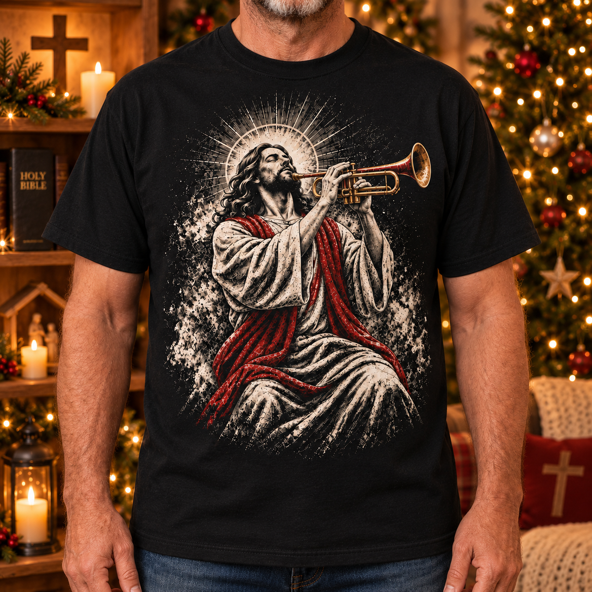 Sound the Praise Jesus Trumpet Shirt – Worship Leader Graphic Tee, Christian Brass Musician Tee