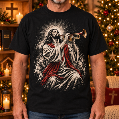 Sound the Praise Jesus Trumpet Shirt – Worship Leader Graphic Tee, Christian Brass Musician Tee