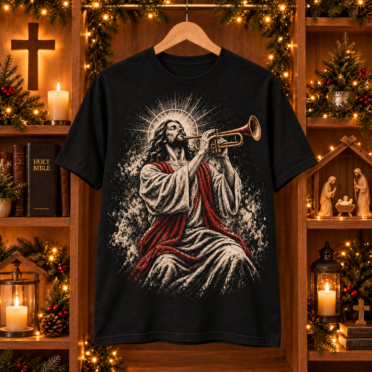 Sound the Praise Jesus Trumpet Shirt – Worship Leader Graphic Tee, Christian Brass Musician Tee
