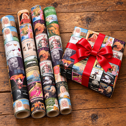 Dolly Parton Album Covers Wrapping Paper Roll - Vintage Country Music Gift Wrap