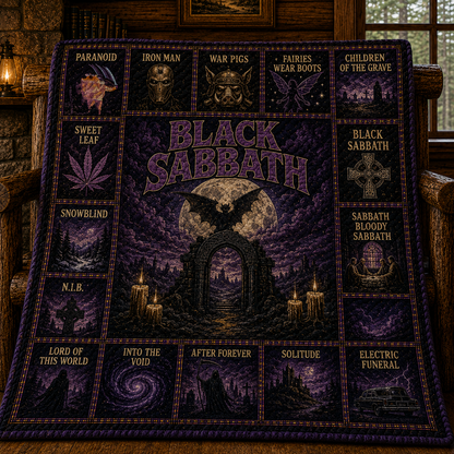 Black Sabbath Heavy Metal Quilt Blanket – A Psychedelic Journey In Every Stitch