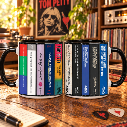 Tom Petty Cassette Tape Mug, Heartbreakers Coffee Cup, Classic Rock Music Gift, Retro Cassette Collector Mug