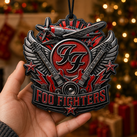 Foo Fighters High-Definition 3D Print Ornament – Aviation-Inspired Rock Gift for Fans