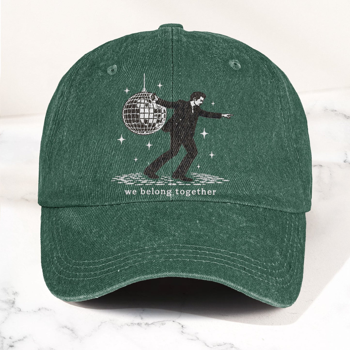 Harry Styles Dancing Under Disco Ball We Belong Together Denim Cap – Retro Vintage Dad Cap Gift For Dad (With Box)