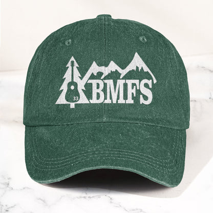 Billy Strings BMFS Acoustic Guitar Mountain Nature Music Merch Denim Cap – Retro Vintage Dad Cap Gift For Dad (With Box)