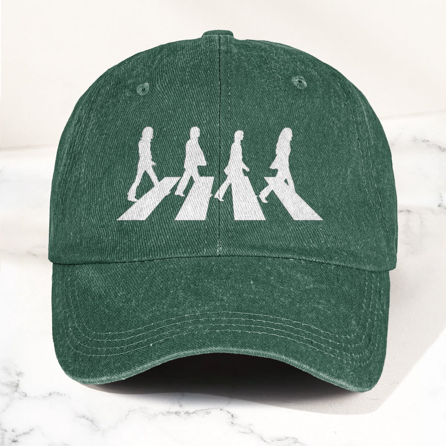Retro The Beatles Abbey Road Denim Cap – Retro Rock Music Fan Cap (With Box)
