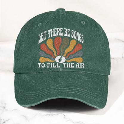 Grateful Dead Let There Be Songs To Fill The Air Denim Cap – Retro Vintage Dad Cap Gift For Dad (With Box)