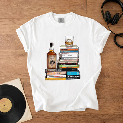 Vintage Rock Cassette Collection T-Shirt – The Beatles Rolling Stones Pink Floyd Albums Graphic Tee