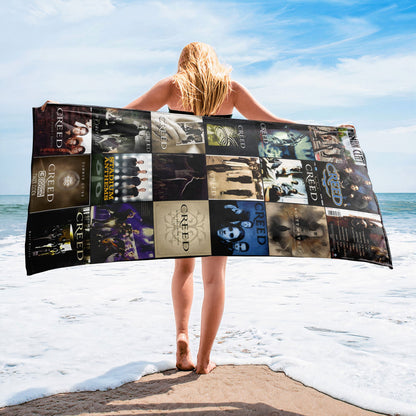 Creed Beach Towel – Album Cover Collage Classic Rock Towel
