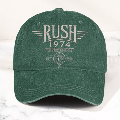 Rush 1974 Starman Logo Denim Cap – Vintage Dad Cap Gift For Dad (With Box)