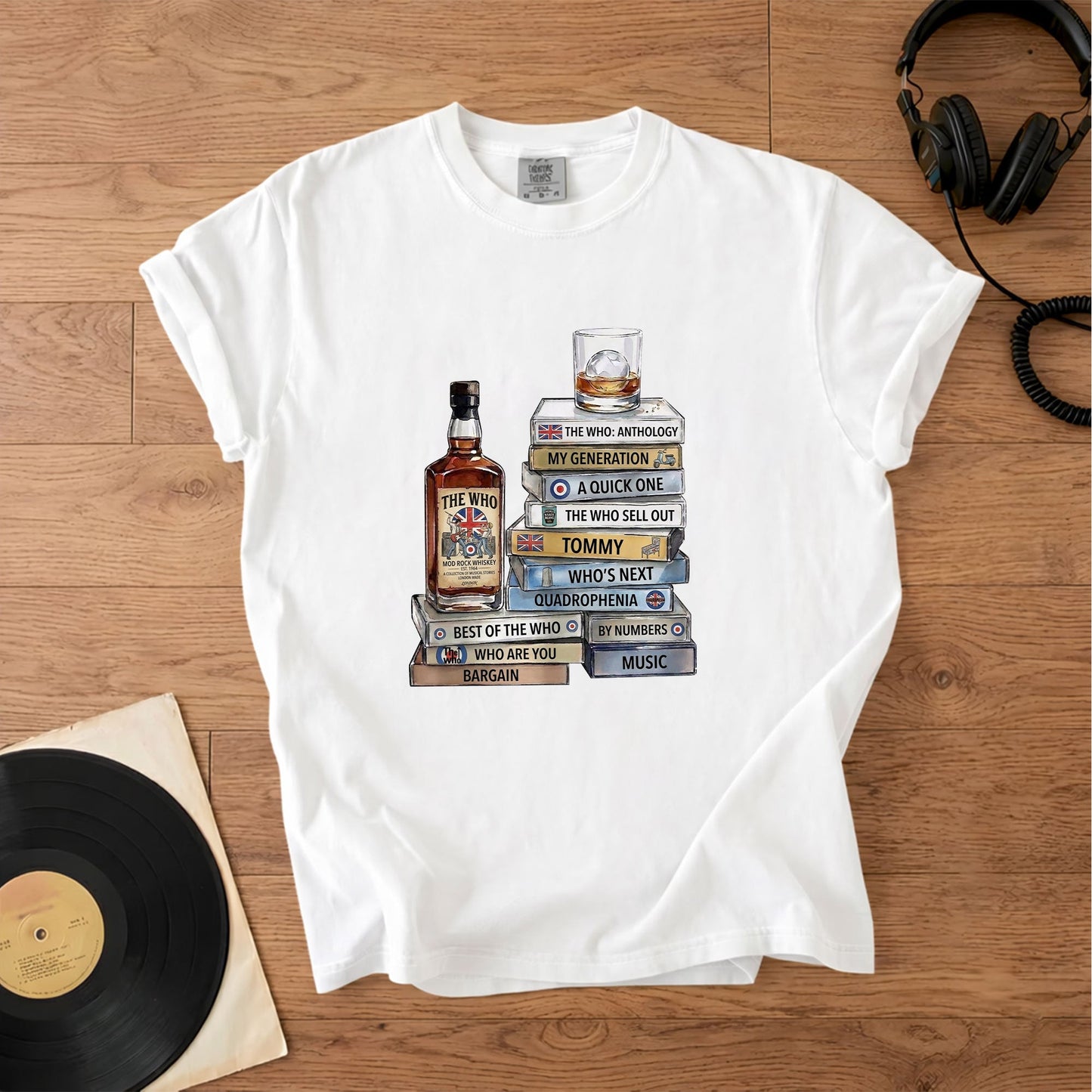 The Who Cassette Album Collection T-Shirt – Retro Rock Music Band Merch Tee