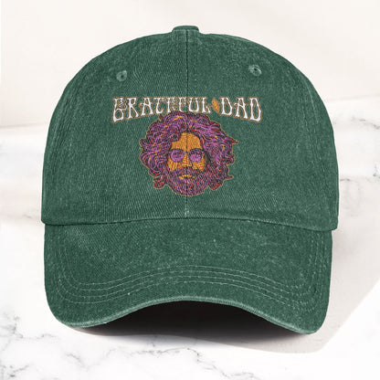Grateful Dead Jerry Garcia Illustration Denim Cap – Retro Vintage Dad Cap Gift For Dad Father's Day Gift (With Box)
