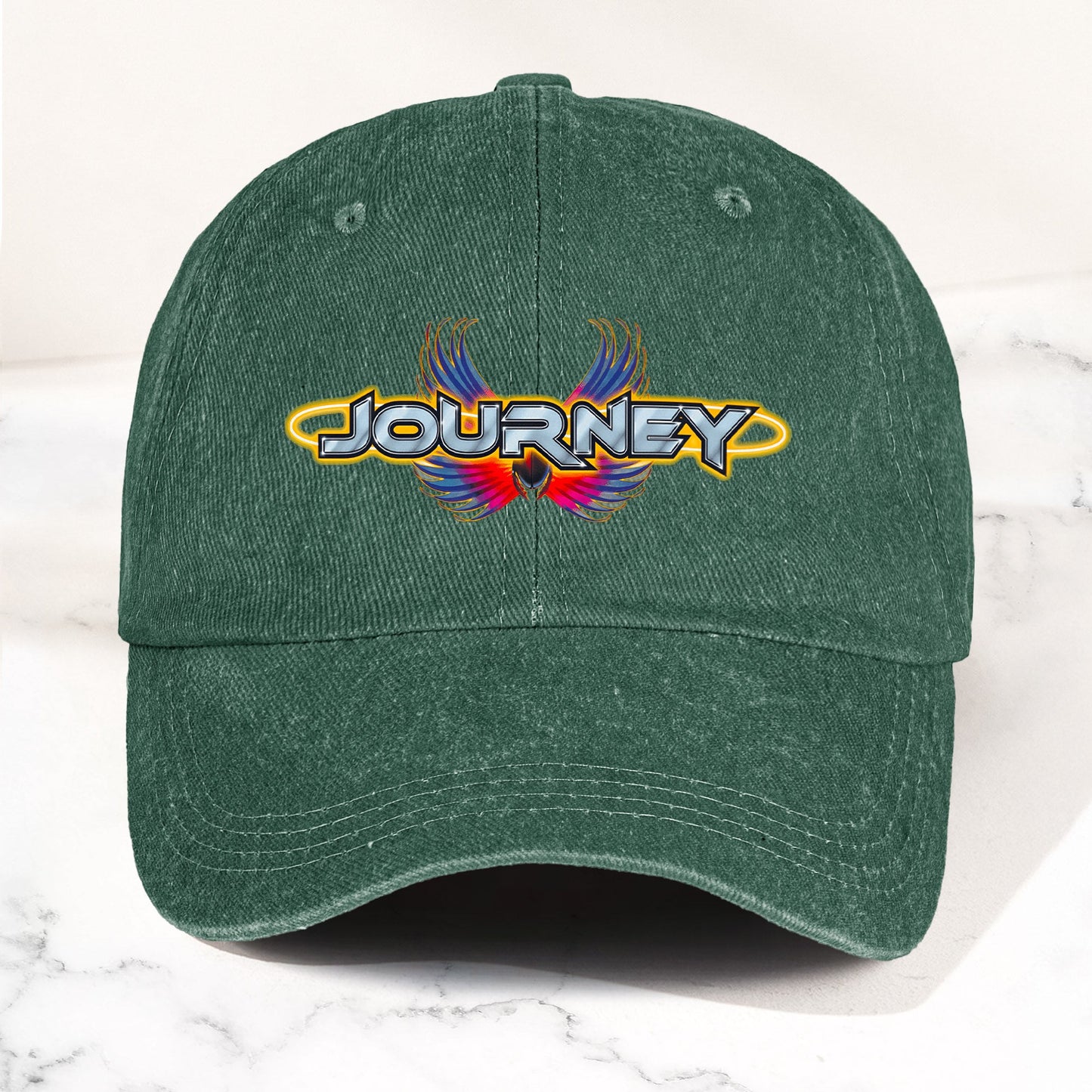 Journey Denim Dad Cap – Legendary Rock Band Logo Design ( With BOX)
