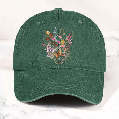 Grateful Dead Denim Dad Cap – Stealie Botanical Butterflies Design ( With BOX)