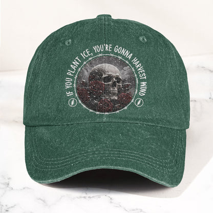 Grateful Dead Skull Franklin's Tower Lyrics Vintage Denim Cap – Retro Dad Cap (With Box)