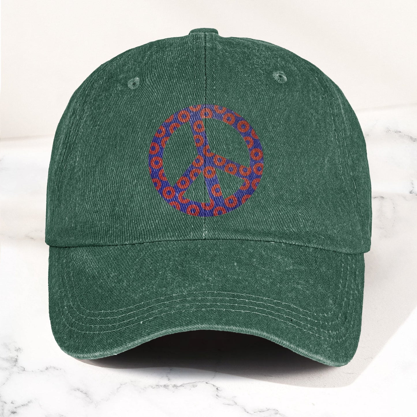 Phish Donut Peace Sign Denim Cap – Retro Music Phish Cap Gift For Dad (With Box)