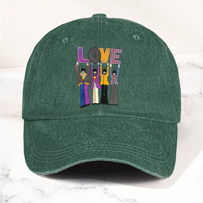 The Beatles Denim Dad Cap – LOVE Album Inspired Design (With BOX)