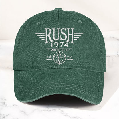 Rush Band Logo 1974 Starman Denim Cap – Vintage Dad Cap Gift For Dad (With Box)