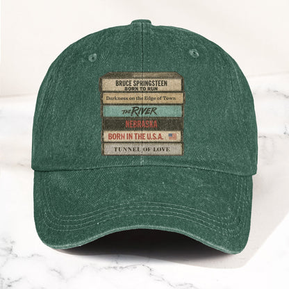 Bruce Springsteen Iconic Cassette Tape Denim Cap – Retro Rock Music Fan Cap (With Box)