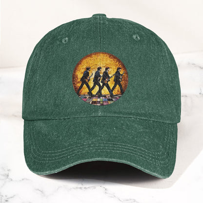 The Beatles Retro Crossing Album Art Sun Catcher Denim Cap – Iconic Album Design ( With BOX)