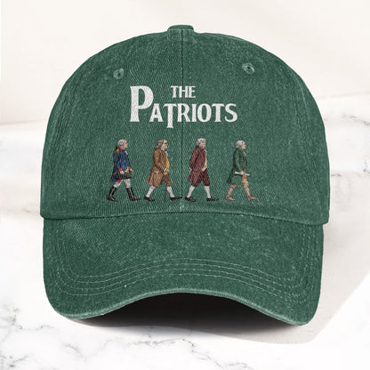 The Patriots Cartoon Illustration Denim Cap – Retro Vintage Dad Cap Gift For Dad (With Box)