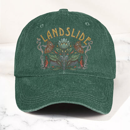 Fleetwood Mac Landslide Stevie Nicks Butterfly Floral Lyrics Music Merch Denim Cap – Retro Vintage Dad Cap Gift For Dad (With Box)