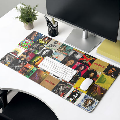 Bob Marley Album Collage Print Desk Mat – Non-slip Office Gift Keyboard Pad Birthday Gift For Music Lovers