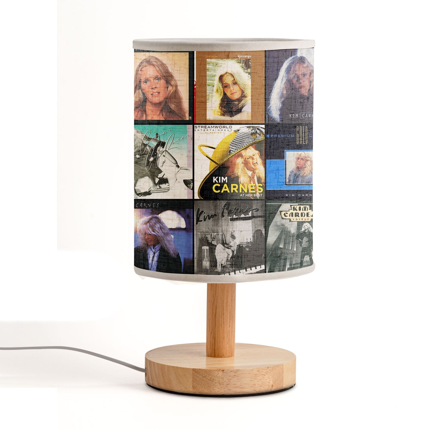 Kim Carnes Fabric Lamp – Timeless Pop Icon Album Art Collection