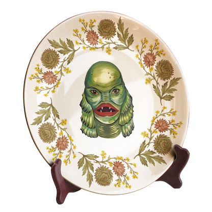 Ceramic Plate – Creature from the Black Lagoon Retro Monster Art