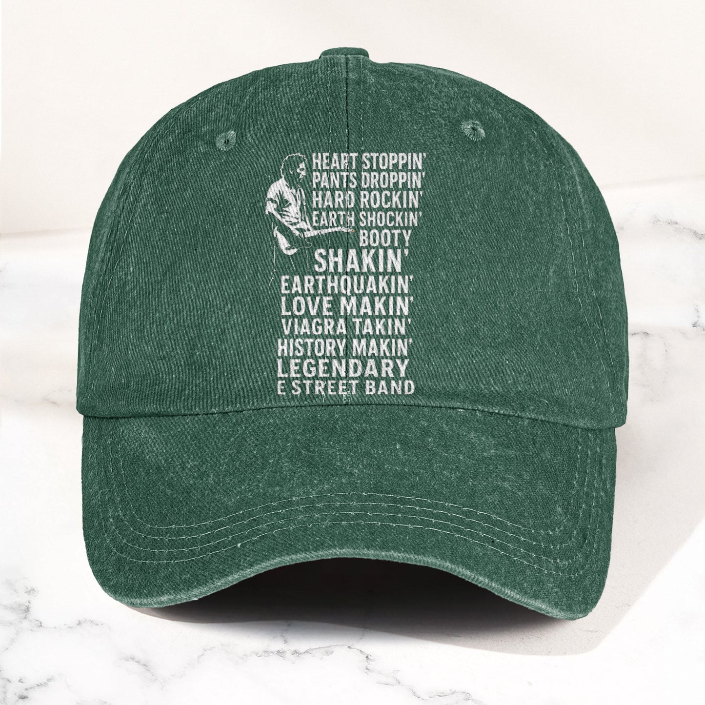 Vintage Bruce Springsteen Lyrics  Denim Cap – Retro Rock Music Fan Cap (With Box)