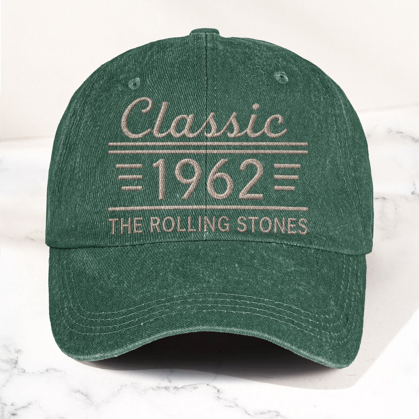 The Rolling Stones Classic 1962 Est Rock And Roll Band Music Merch Denim Cap – Retro Vintage Dad Cap Gift For Dad (With Box)
