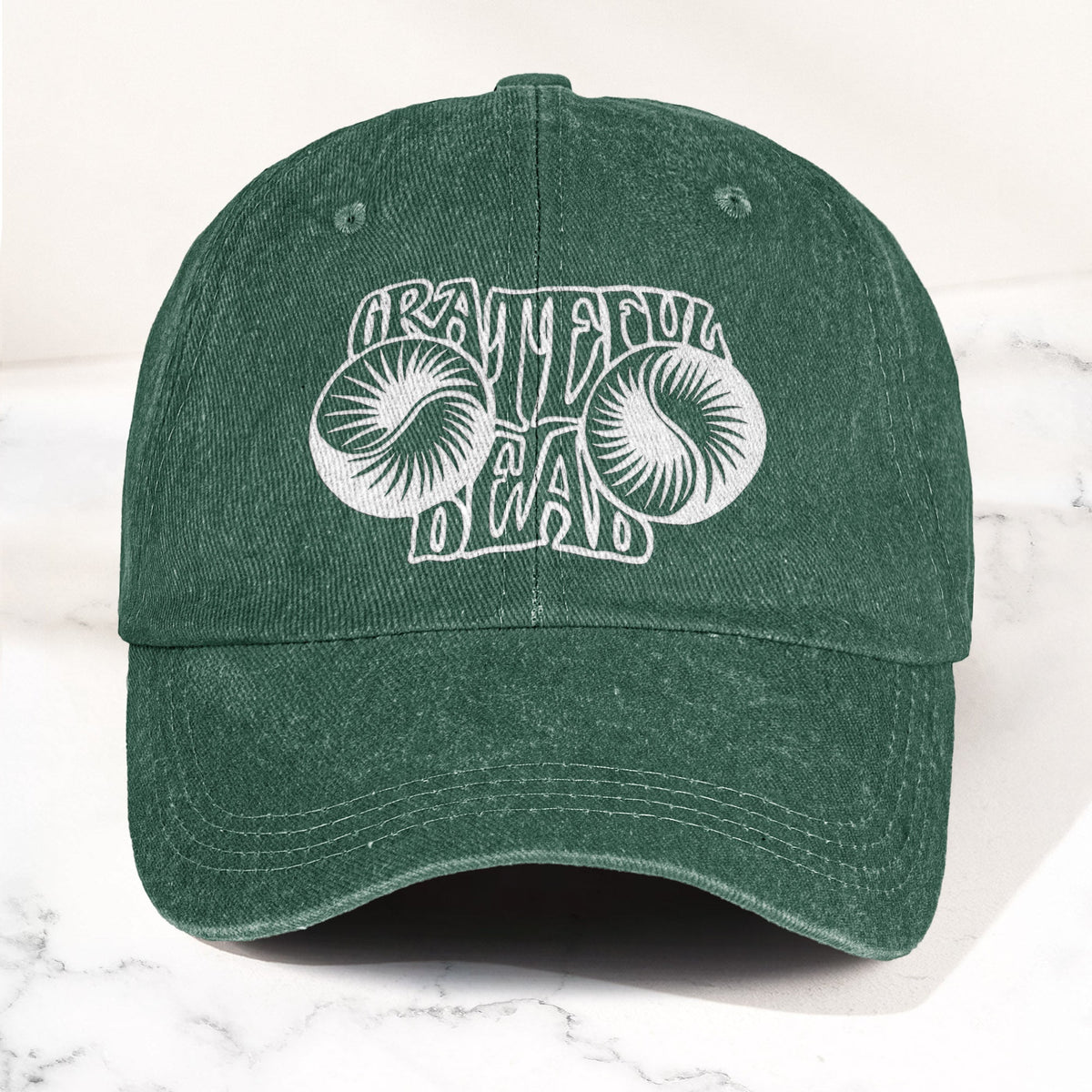 Grateful Dead Psychedelic Rock Music Merch Denim Cap – Retro Vintage Dad Cap Gift For Dad (With Box)