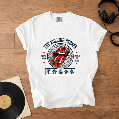 The Rolling Stones 2014 Tokyo Dome Japan Graphic T-Shirt – Retro Rock Metal Music Fan Merch Tee