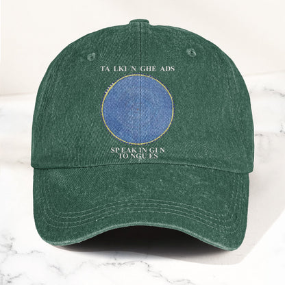 Talking Heads Speaking in Tongues Denim Cap – Retro Music Fan Concert Cap Gift For Dad Father's Day (With Box)