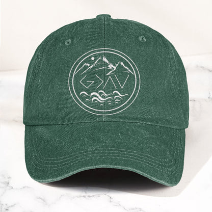 God Is Greater Than The Highs And Lows Denim Cap – Dad Cap Gift For Dad (With Box)