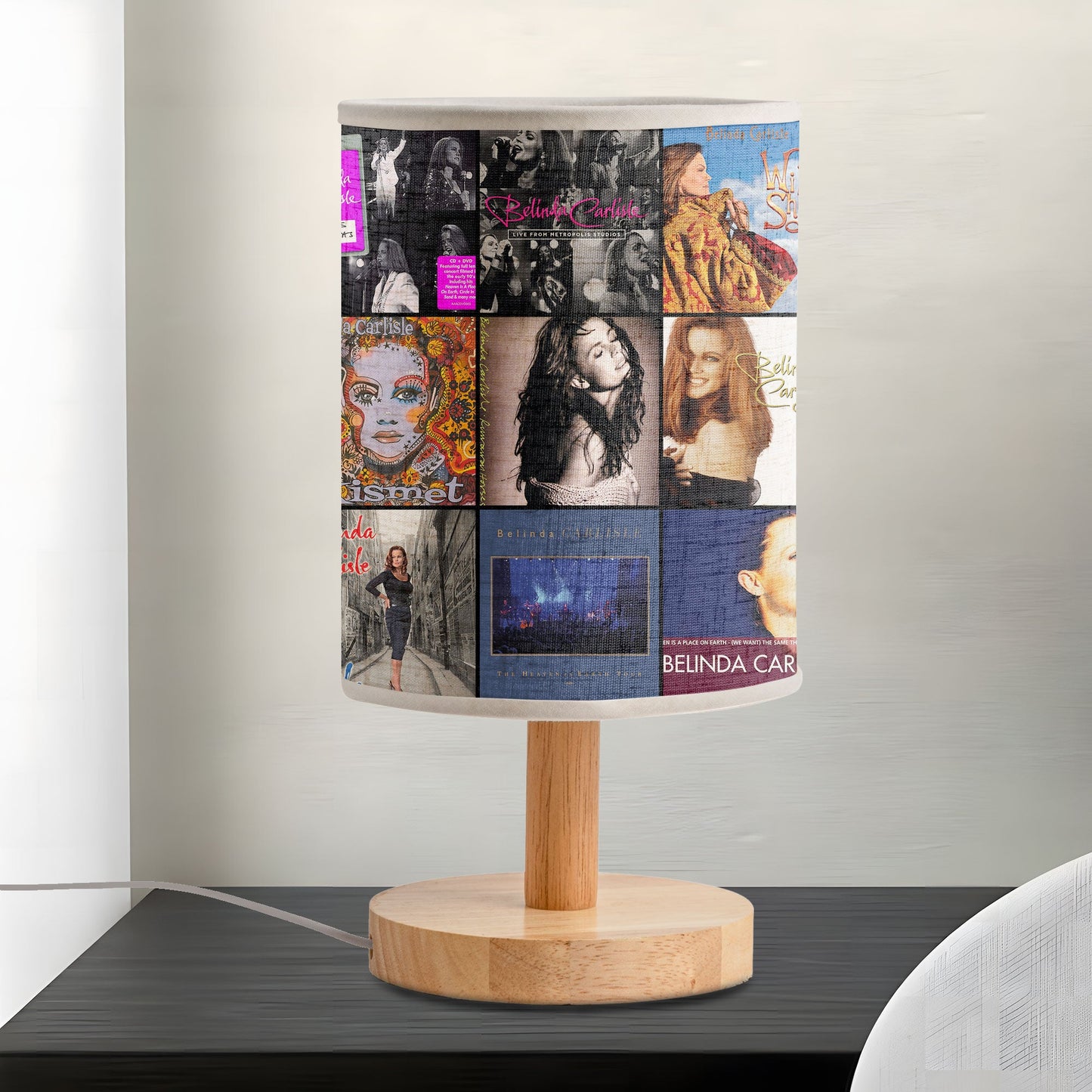 Belinda Carlisle Albums Fabric Lamp – Heaven Is a Place of Light