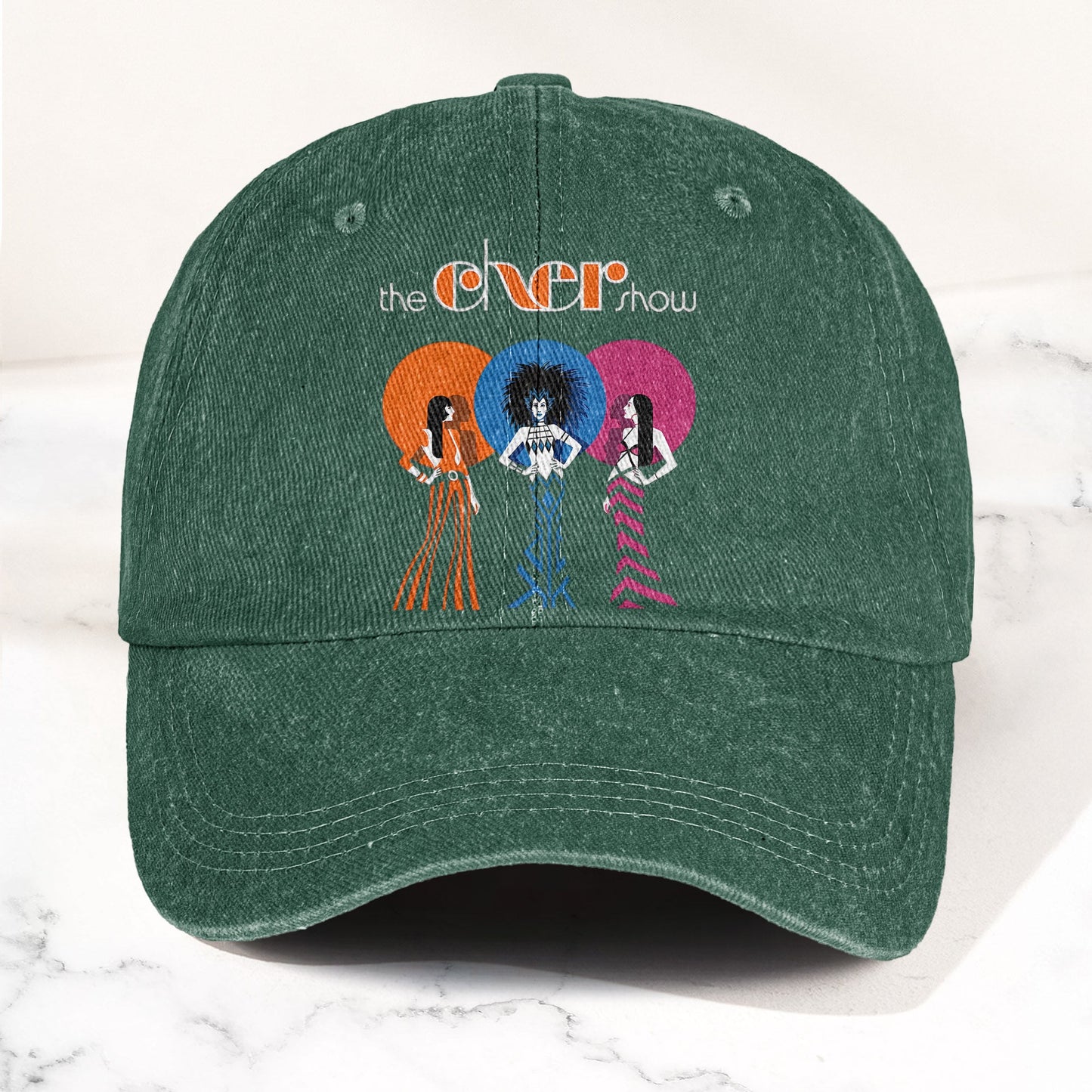 The Cher Show Graphic Denim Cap – Retro Rock Music Fan Cap (With Box)
