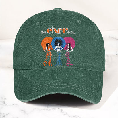 The Cher Show Graphic Denim Cap – Retro Rock Music Fan Cap (With Box)