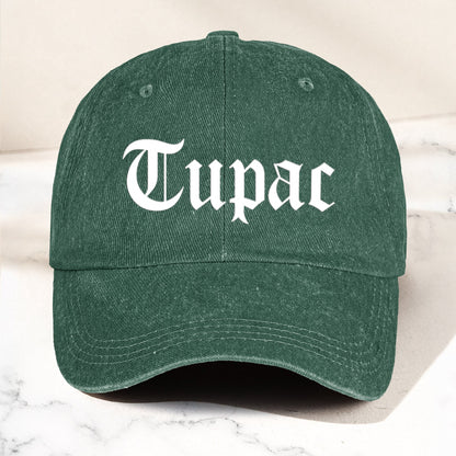 2Pac Denim Dad Cap – Classic Old English Logo Design ( With BOX)