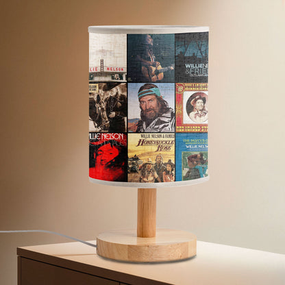 Willie Nelson Fabric Lamp – Country Legend Album Art Collection