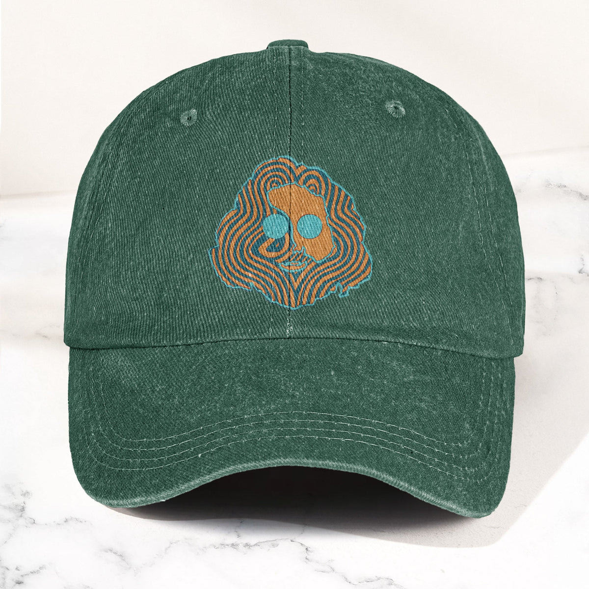Grateful Dead Jerry Garcia Face Denim Cap – Vintage Music Grateful Dead Merch Gift for Dad (With Box)