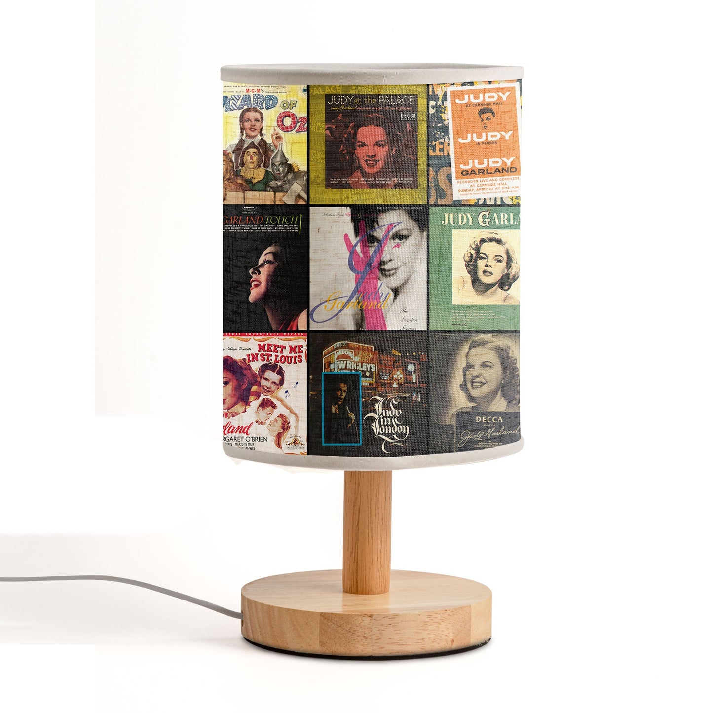 Judy Garland Fabric Lamp – Vintage Glamour in Every Glow