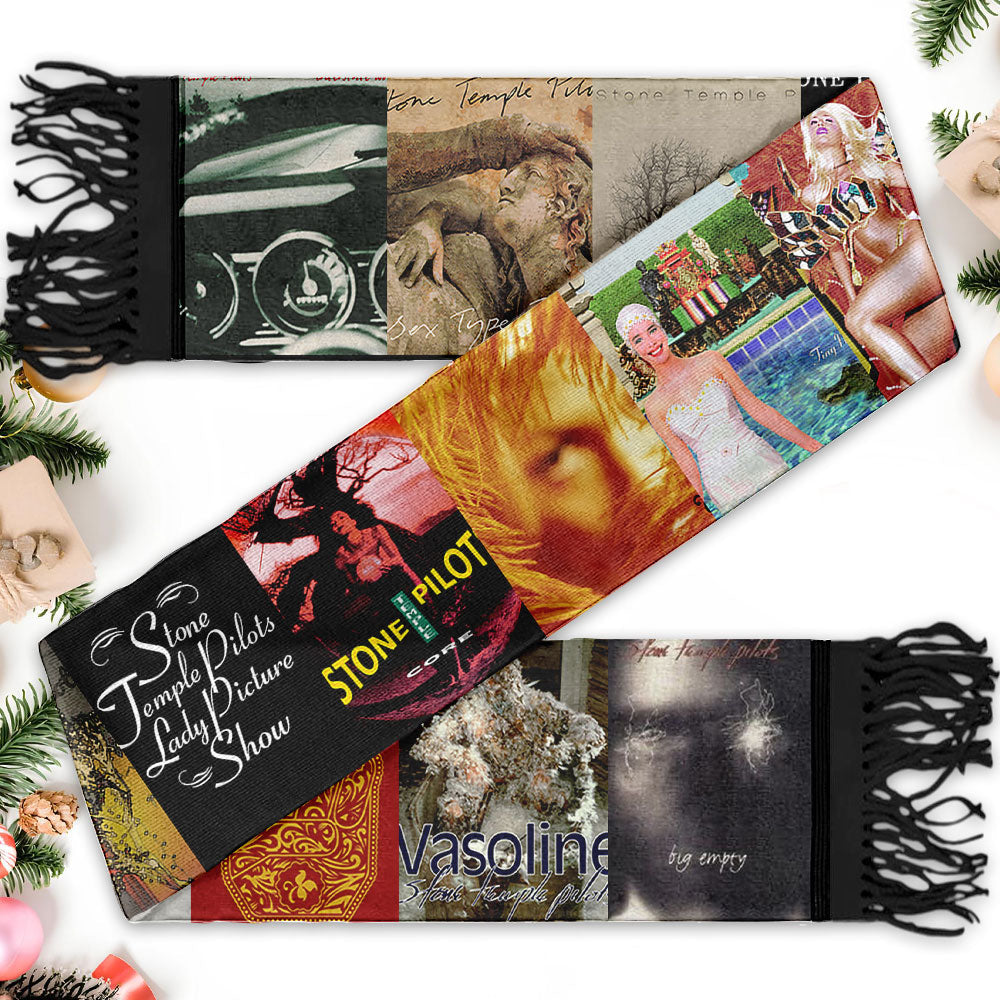 Stone Temple Pilots Album Collage Scarf – Grunge Rock Fan Gift