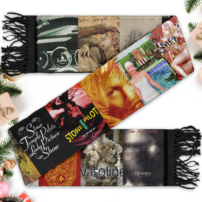Stone Temple Pilots Album Collage Scarf – Grunge Rock Fan Gift